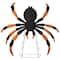 Lighted Spider Halloween Decoration - 4.5' - Black and Orange - Purple LED Lights